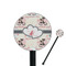 Cats in Love Black Plastic 5.5" Stir Stick - Round - Closeup