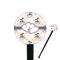 Cats in Love Black Plastic 7" Stir Stick - Round - Closeup