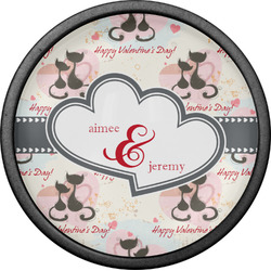 Cats in Love Cabinet Knob (Black) (Personalized)