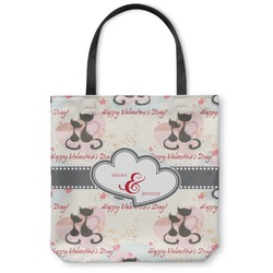 Cats in Love Canvas Tote Bag - Small - 13"x13" (Personalized)