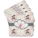 Cats in Love Cork Coaster - Set of 4 w/ Couple's Names