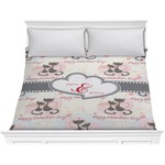 Cats in Love Comforter - King (Personalized)