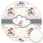 Cats in Love Printed Cookie Topper - 3.25" (Personalized)