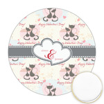 Cats in Love Printed Cookie Topper - Round (Personalized)