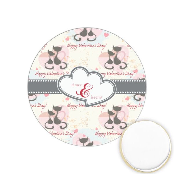 Custom Cats in Love Printed Cookie Topper - 1.25" (Personalized)