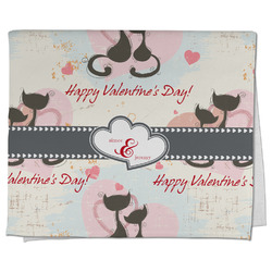 Cats in Love Kitchen Towel - Poly Cotton w/ Couple's Names