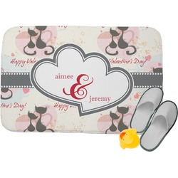 Cats in Love Memory Foam Bath Mat (Personalized)