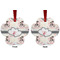 Cats in Love Metal Paw Ornament - Front and Back