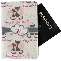 Cats in Love Passport Holder - Fabric (Personalized)