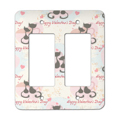 Cats in Love Rocker Style Light Switch Cover - Two Switch