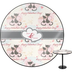 Cats in Love Round Table - 24" (Personalized)