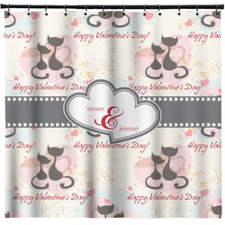Cats in Love Shower Curtain - 71" x 74" (Personalized)