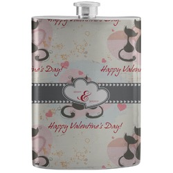 Cats in Love Stainless Steel Flask (Personalized)