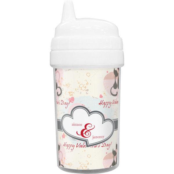 Custom Cats in Love Sippy Cup (Personalized)