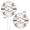Cats in Love White Plastic 5.5" Stir Stick - Double Sided - Round - Front & Back