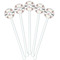 Cats in Love White Plastic 5.5" Stir Stick - Fan View