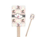 Cats in Love 6.25" Rectangle Wooden Stir Sticks - Single Sided (Personalized)