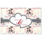 Cats in Love Woven Mat (Personalized)