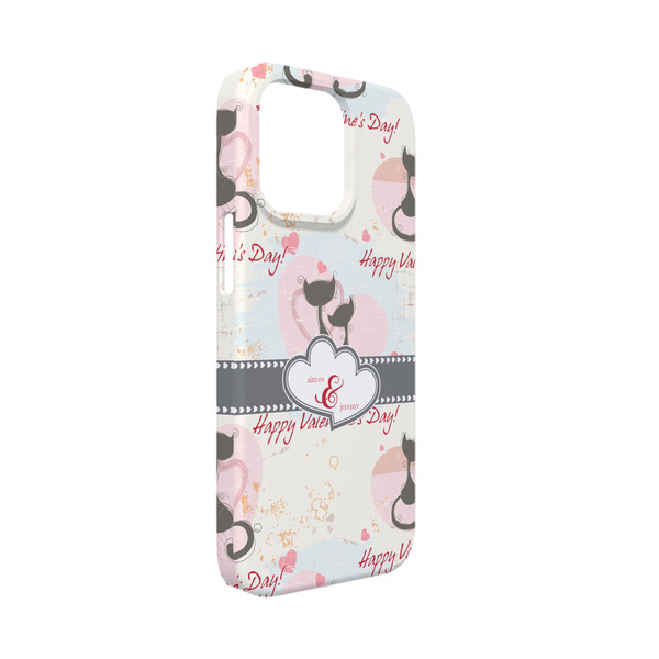 Custom Cats in Love iPhone Case - Plastic - iPhone 13 Mini (Personalized)