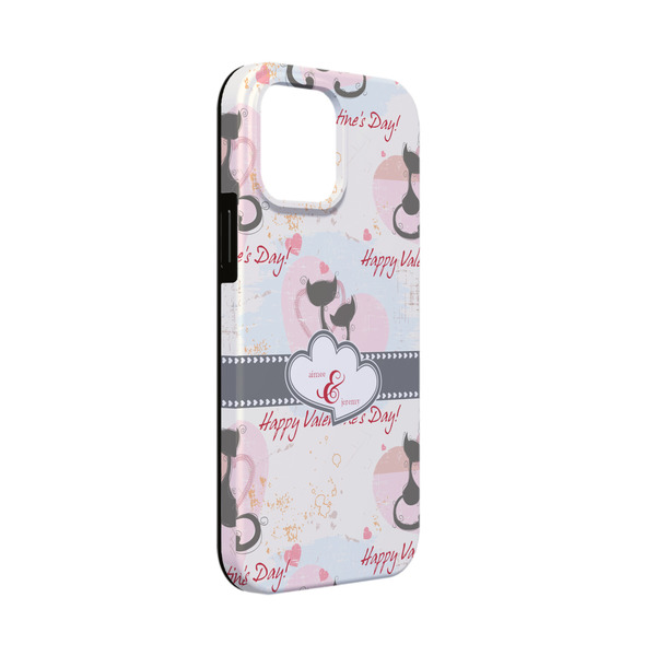 Custom Cats in Love iPhone Case - Rubber Lined - iPhone 13 Mini (Personalized)