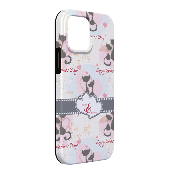 Custom Cats in Love iPhone Case - Rubber Lined - iPhone 13 Pro Max (Personalized)