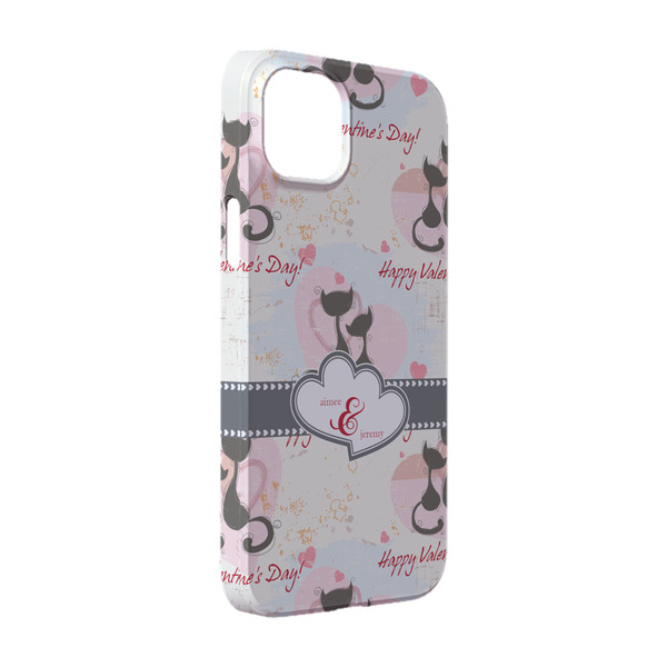 Custom Cats in Love iPhone Case - Plastic - iPhone 14 Pro (Personalized)