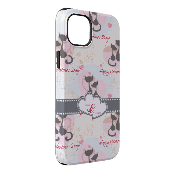 Custom Cats in Love iPhone Case - Rubber Lined - iPhone 14 Pro Max (Personalized)