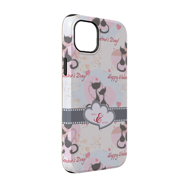 Custom Cats in Love iPhone Case - Rubber Lined - iPhone 14 Pro (Personalized)