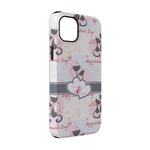 Cats in Love iPhone Case - Rubber Lined - iPhone 14 (Personalized)