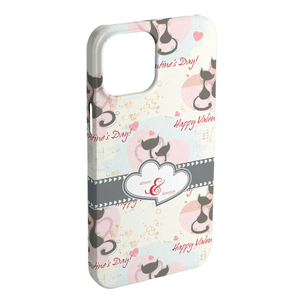 Custom Cats in Love iPhone Case - Plastic - iPhone 15 Plus (Personalized)