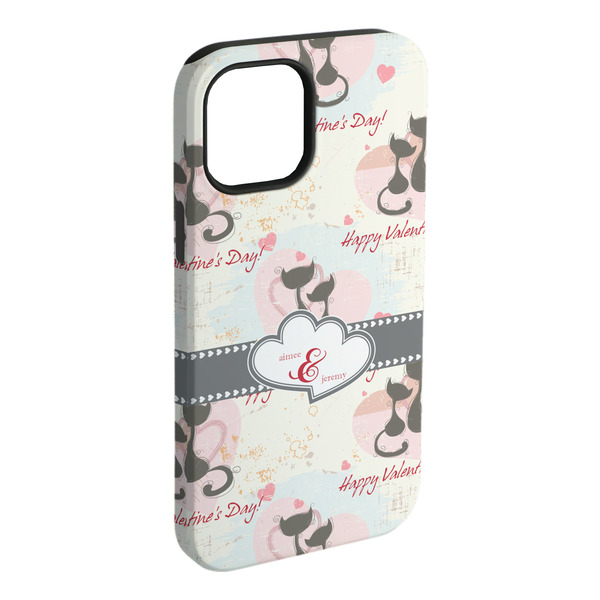 Custom Cats in Love iPhone Case - Rubber Lined - iPhone 15 Plus (Personalized)