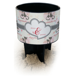 Cats in Love Black Beach Spiker Drink Holder (Personalized)