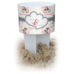 Cats in Love White Beach Spiker Drink Holder (Personalized)