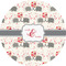 Elephants in Love 5" Multipurpose Round Label - Single Sticker