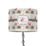 Elephants in Love 8" Drum Lamp Shade - Fabric (Personalized)