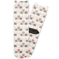 Elephants in Love Adult Crew Socks