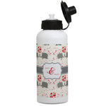 Elephants in Love Water Bottles - Aluminum - 20 oz - White (Personalized)