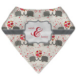 Elephants in Love Bandana Bib (Personalized)