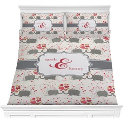 Elephants in Love Comforter Set - Full / Queen (Personalized)