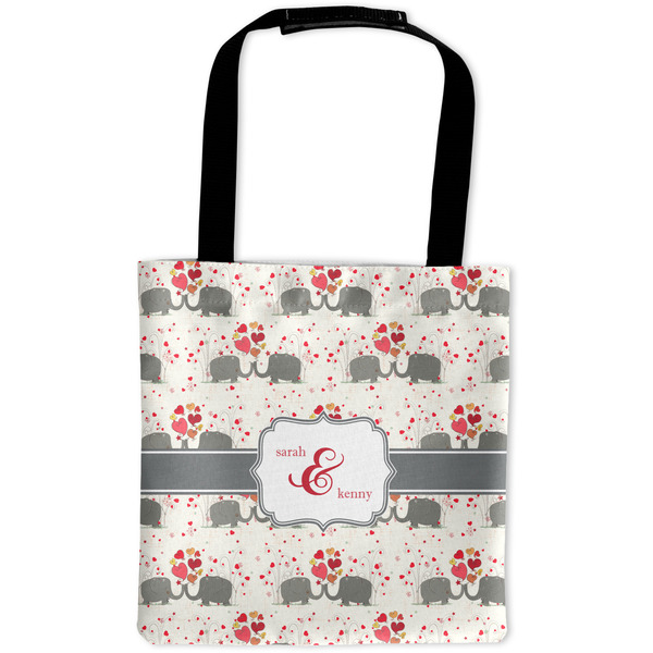 Custom Elephants in Love Auto Back Seat Organizer Bag (Personalized)