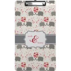 Elephants in Love Clipboard (Legal Size) (Personalized)