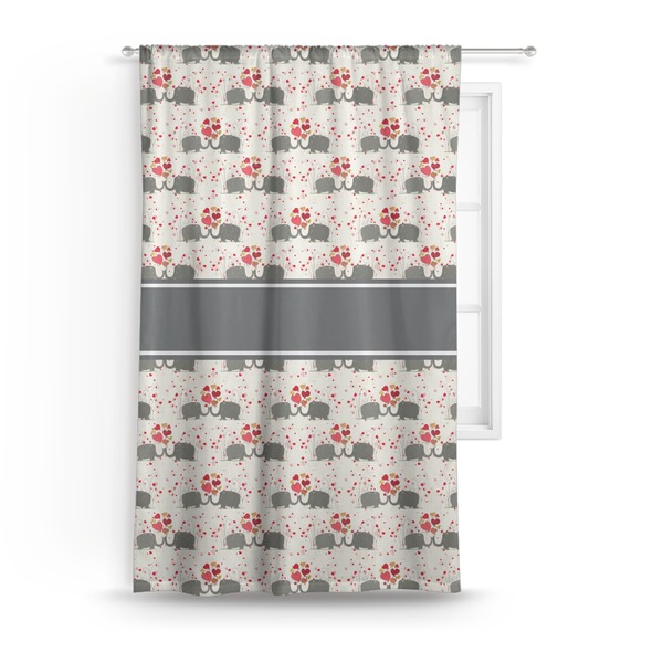 Custom Elephants in Love Curtain