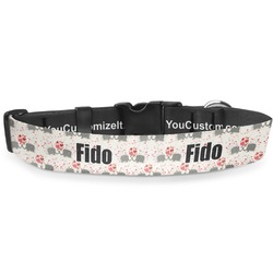 Elephants in Love Deluxe Dog Collar (Personalized)