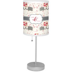Elephants in Love 7" Drum Lamp with Shade (Personalized)
