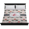 Elephants in Love Duvet Cover - King - On Bed - No Prop