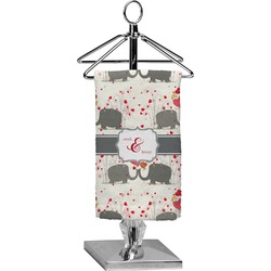 Elephants in Love Finger Tip Towel - Full Print (Personalized)