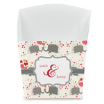 Elephants in Love French Fry Favor Boxes (Personalized)