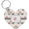 Elephants in Love Heart Keychain (Personalized)