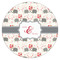 Elephants in Love Icing Circle - Medium - Single