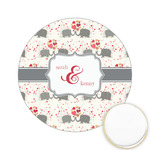 Elephants in Love Printed Cookie Topper - 2.15" (Personalized)